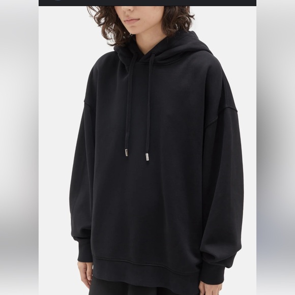 Acne studios yala black cotton fleece hoodie size M - Picture 2 of 15